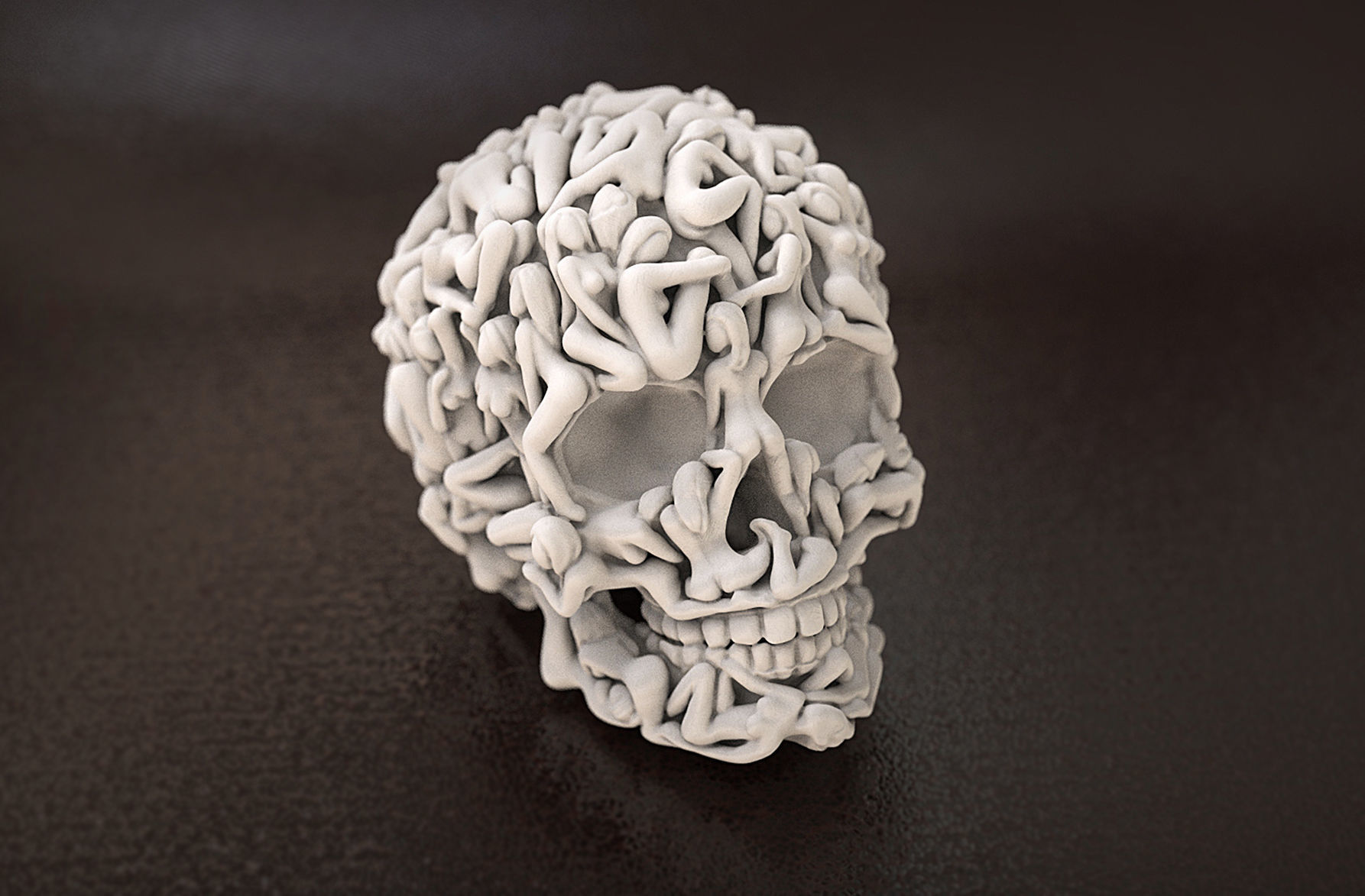 Skull Head Women Bodies 3D print model_1