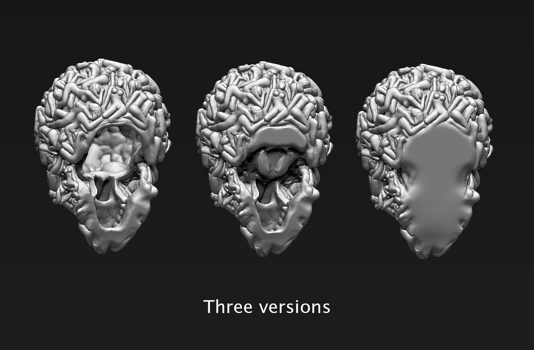 Skull Head Women Bodies 3D print model_8