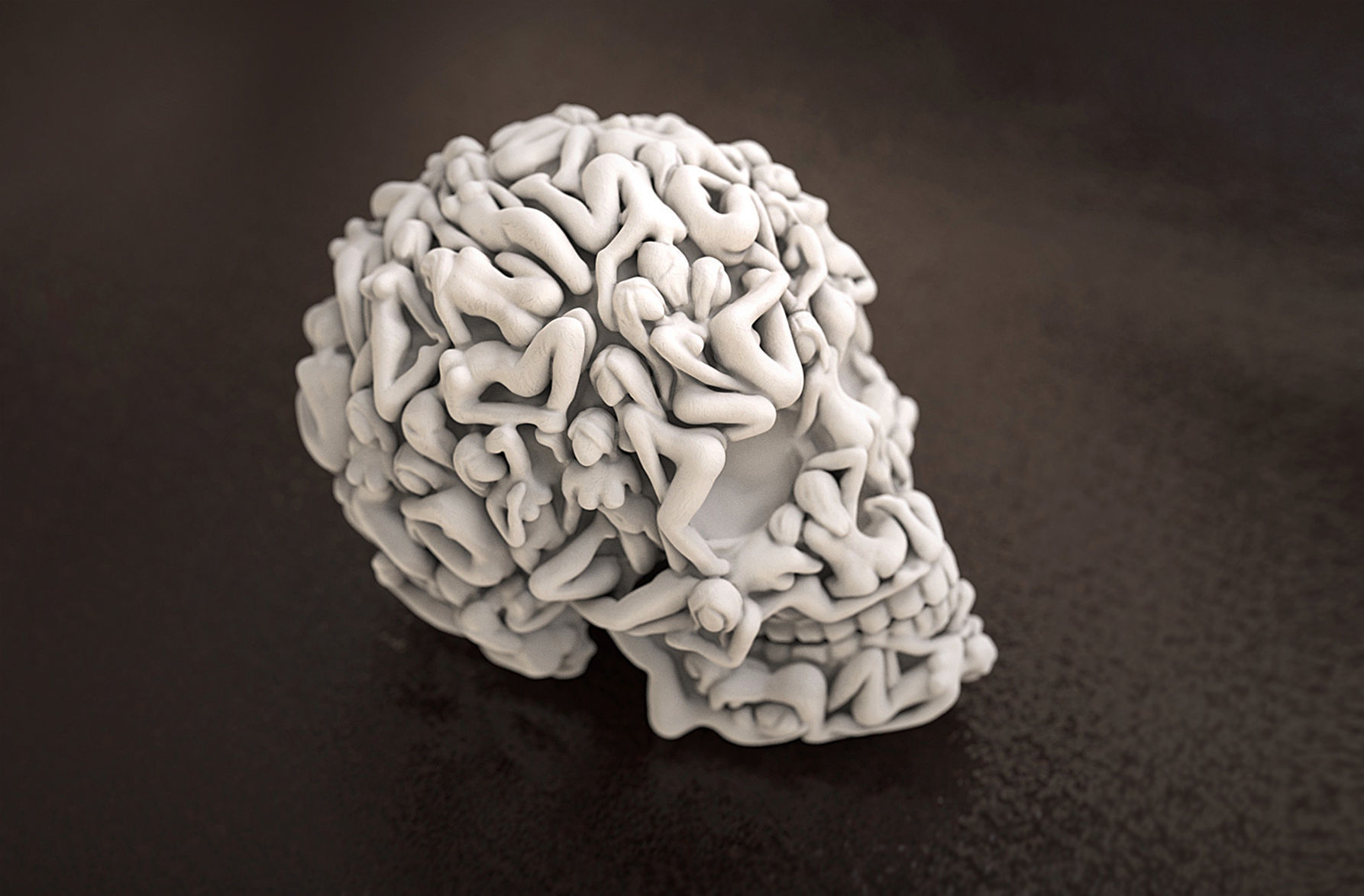 Skull Head Women Bodies 3D print model_4