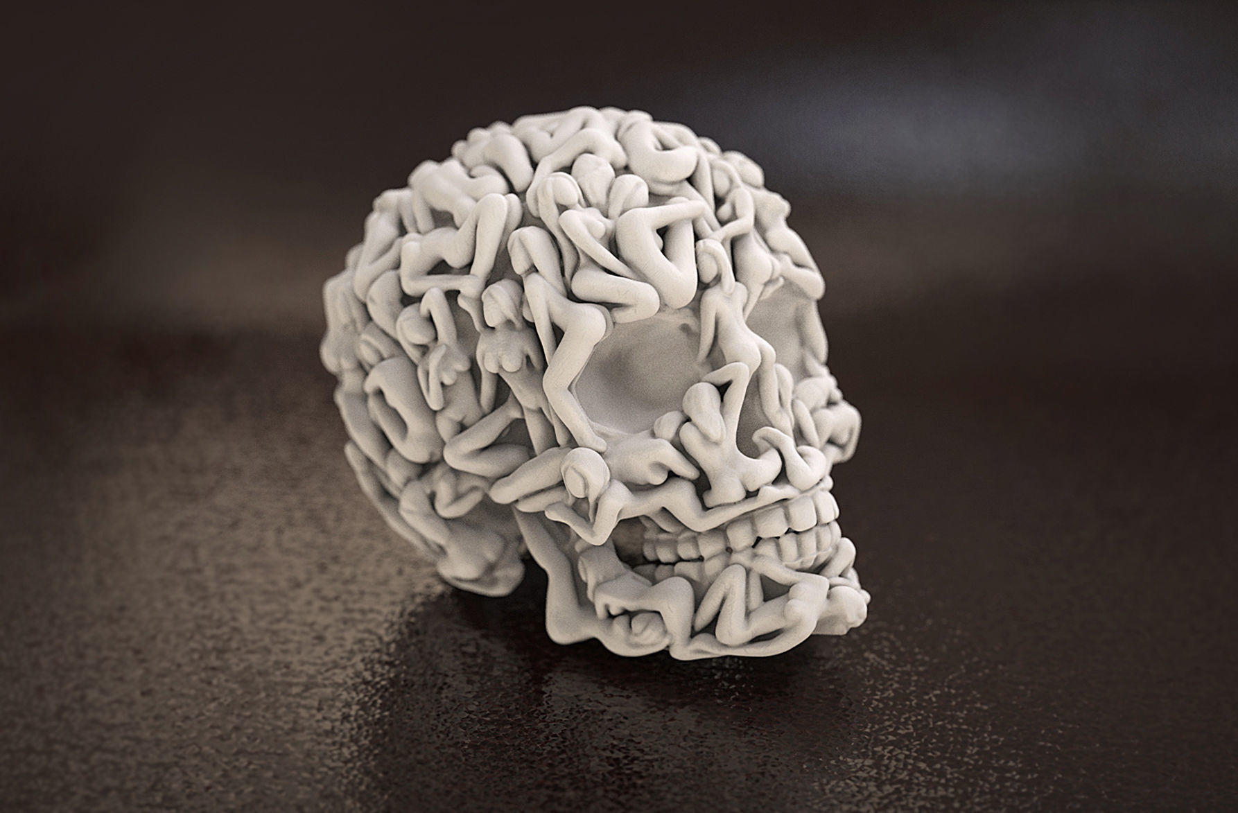 Skull Head Women Bodies 3D print model_2
