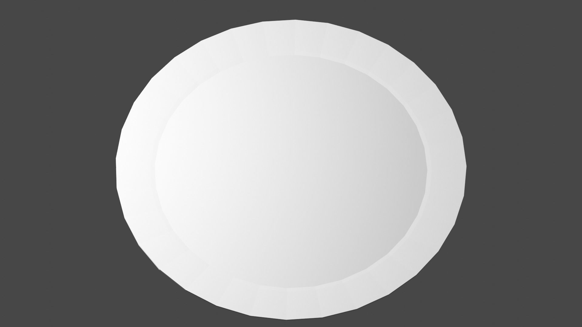 Plate round bathroom mirror Low-poly 3D model_1