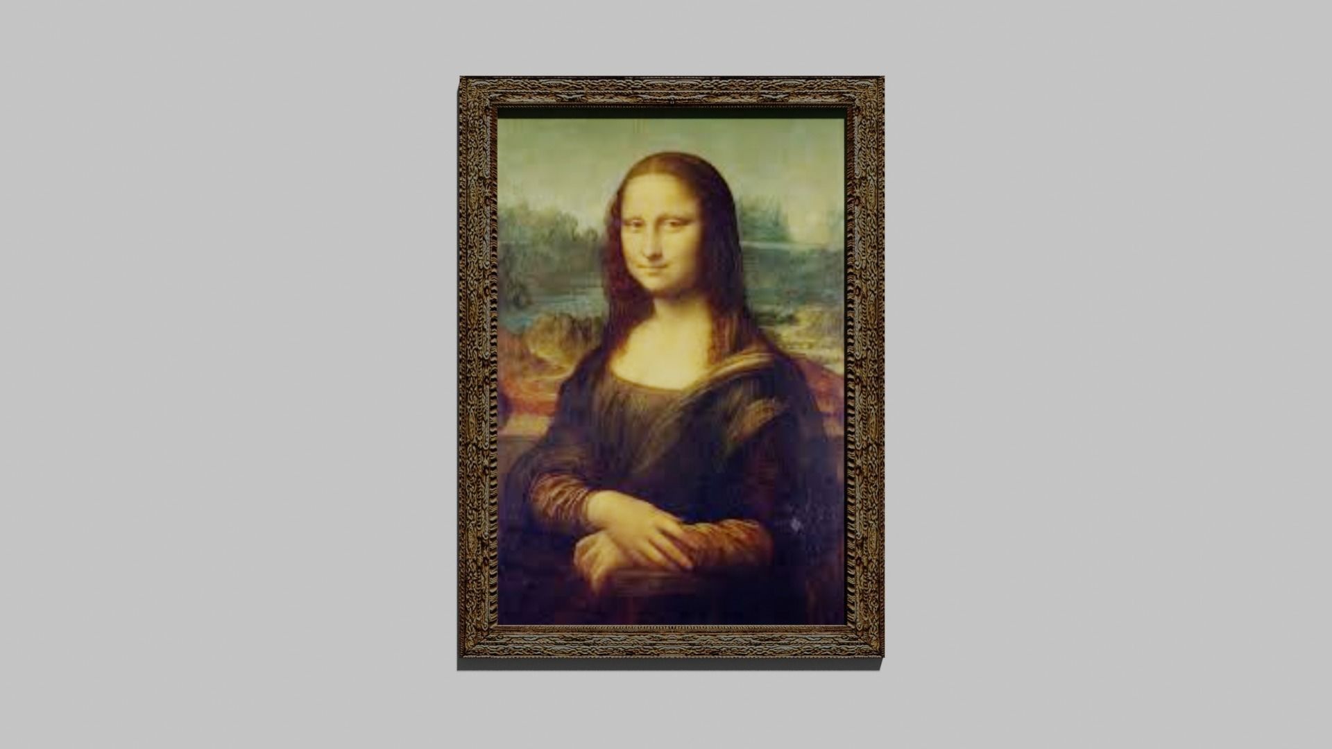 Gioconda Monna Lisa By Leonardo Da Vinci 3D model_2