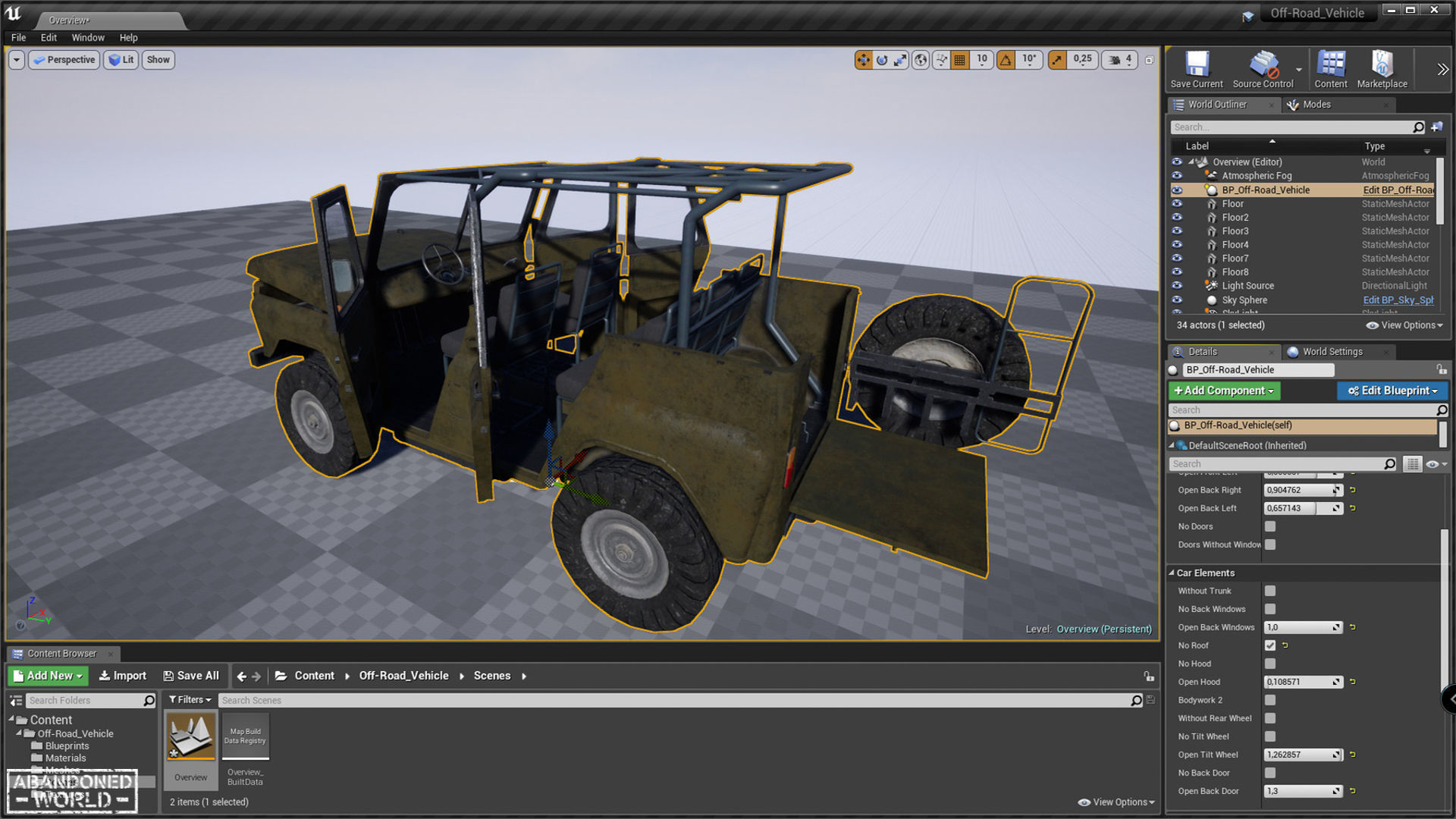 Modular Off-Road Vehicle Low-poly 3D model_32