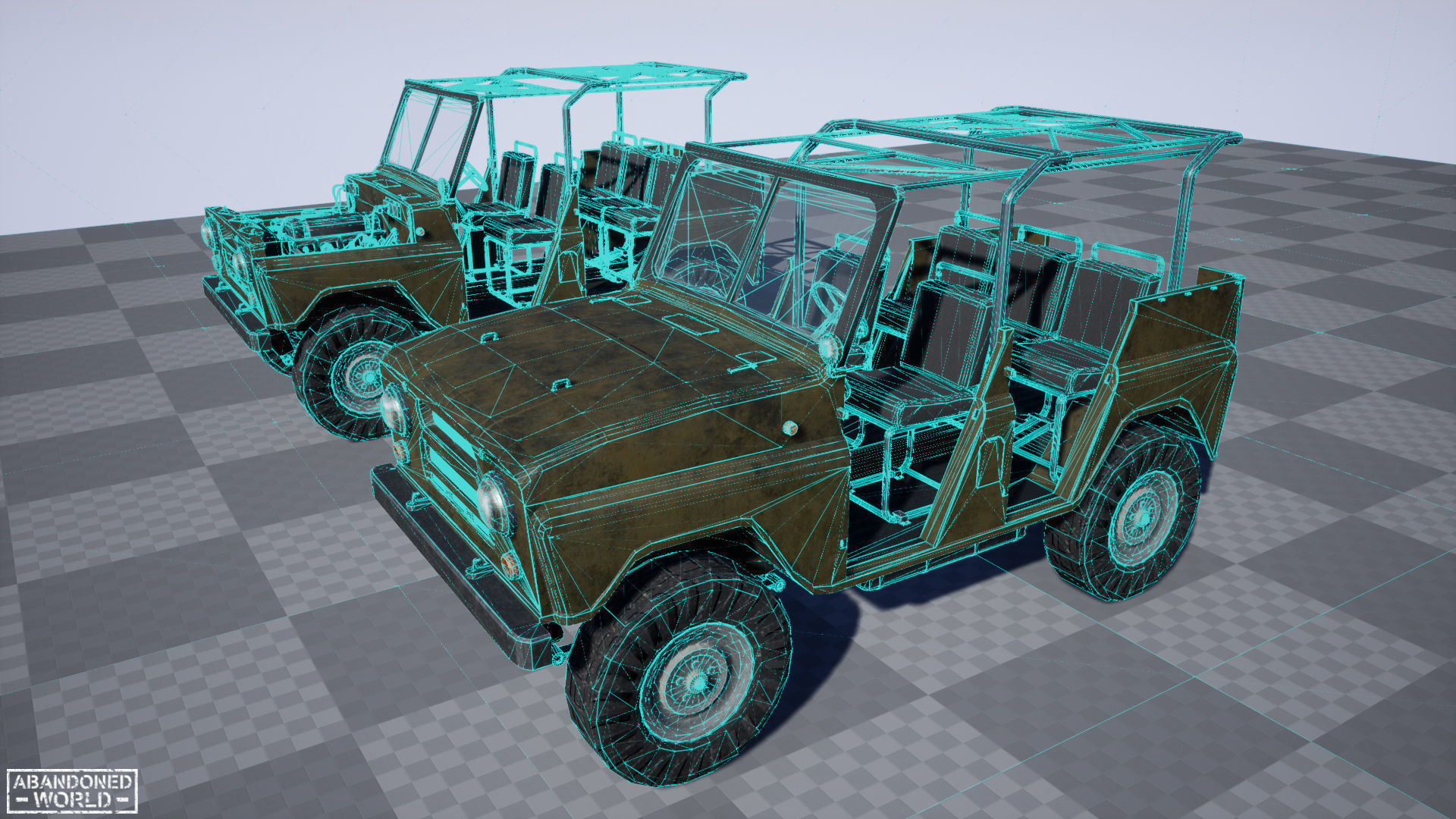 Modular Off-Road Vehicle Low-poly 3D model_36