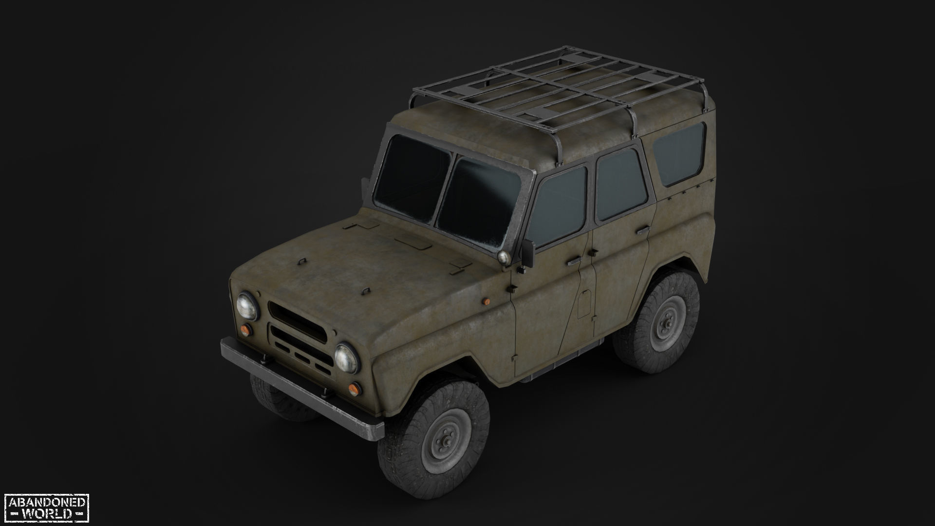 Modular Off-Road Vehicle Low-poly 3D model_14