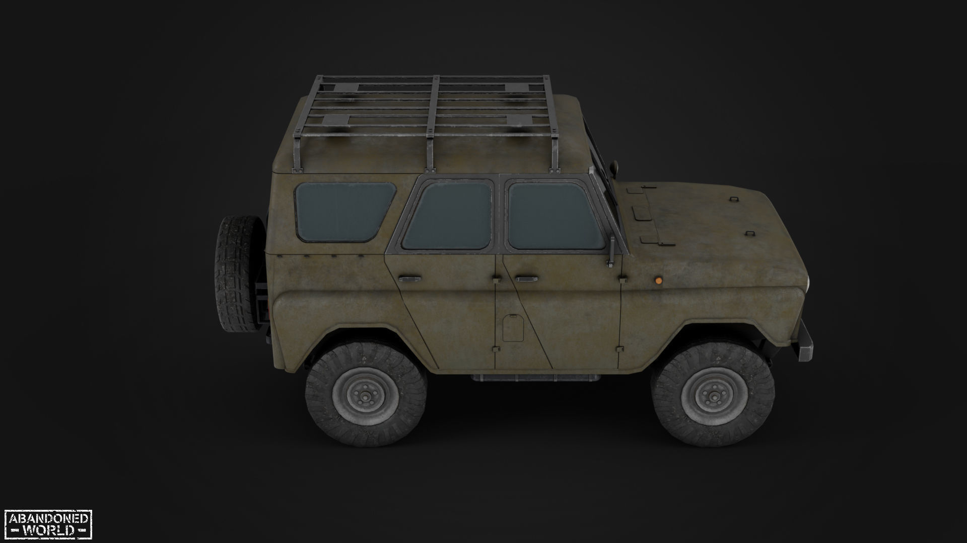 Modular Off-Road Vehicle Low-poly 3D model_19