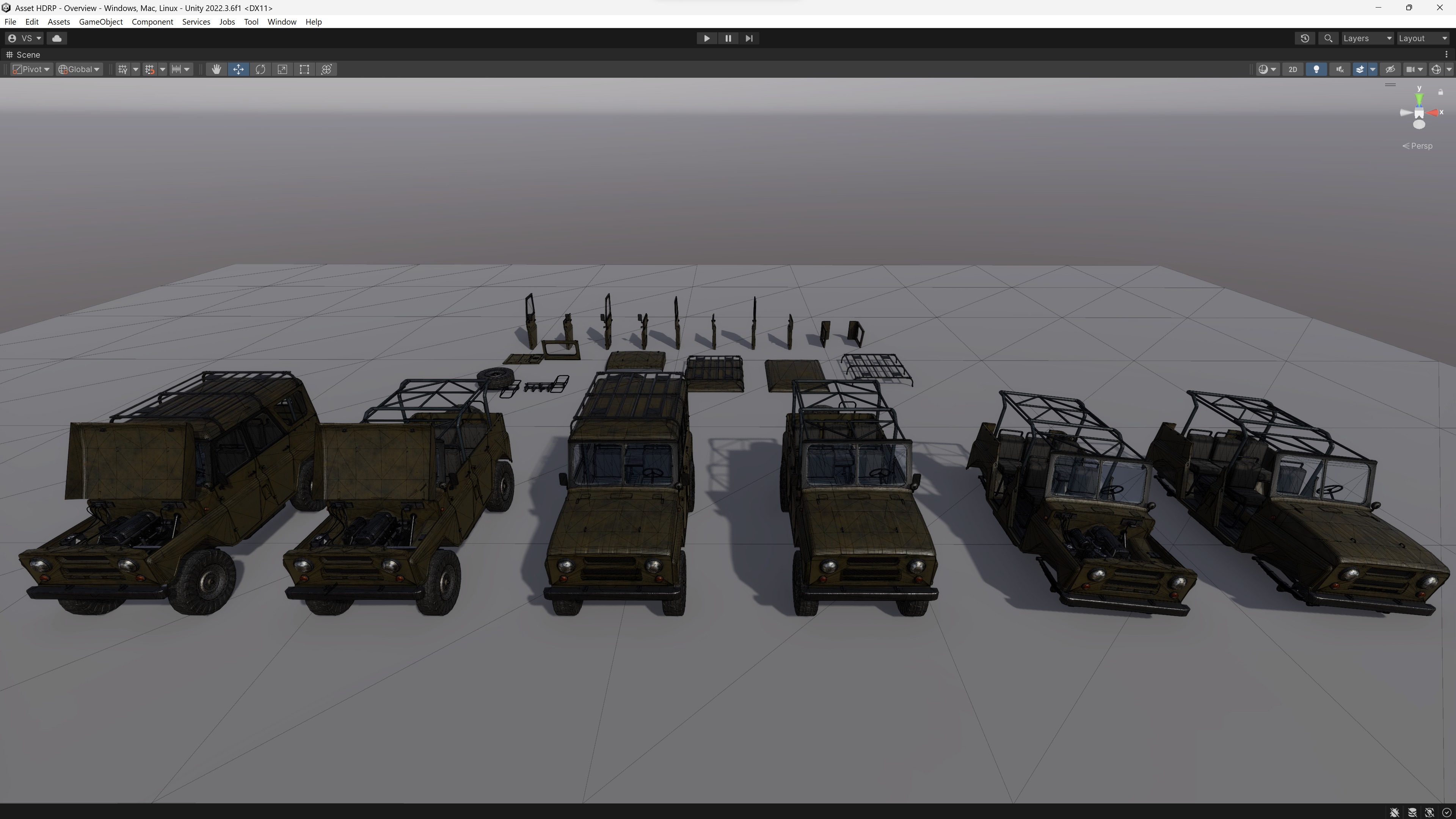 Modular Off-Road Vehicle Low-poly 3D model_39