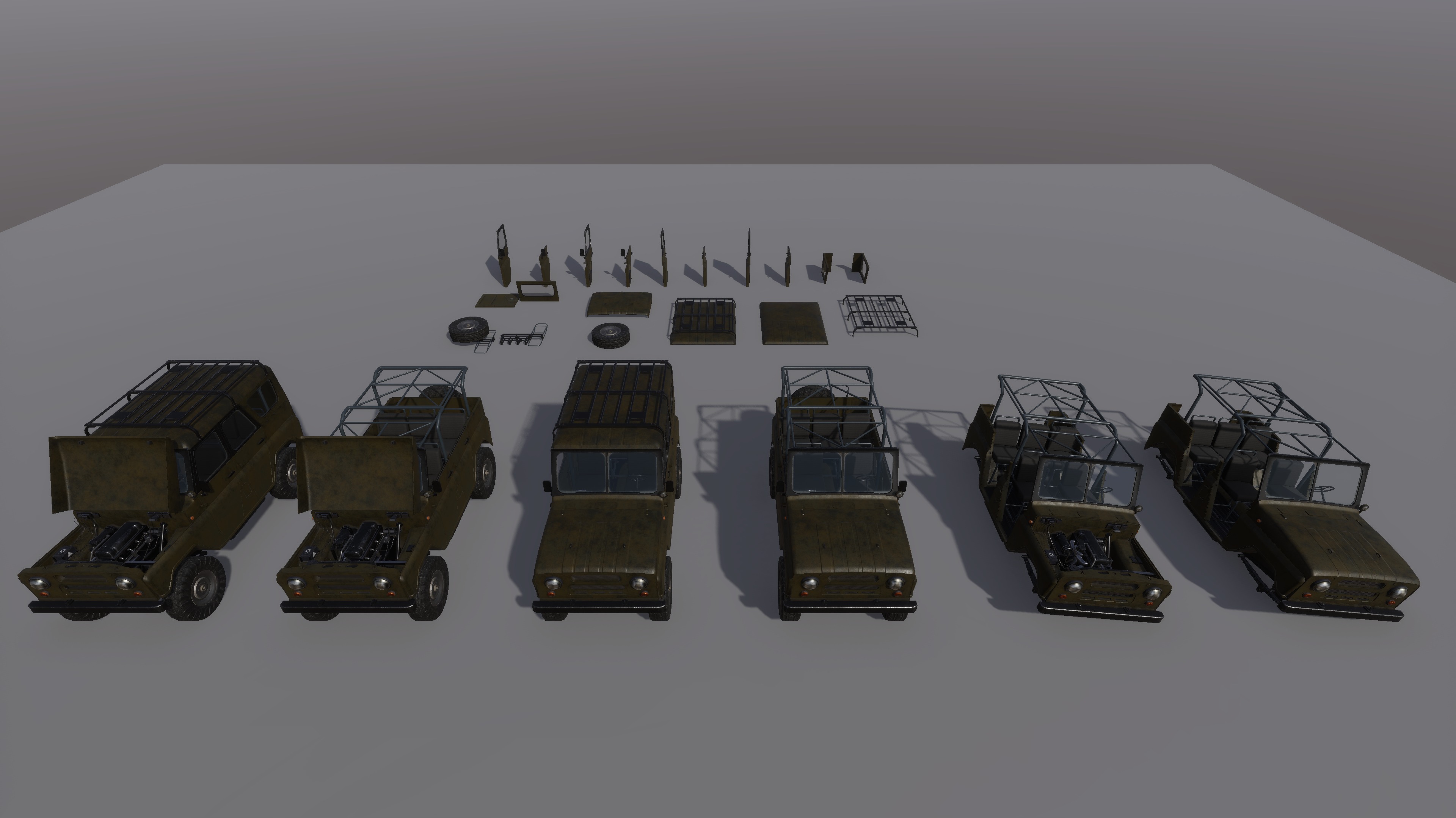 Modular Off-Road Vehicle Low-poly 3D model_38
