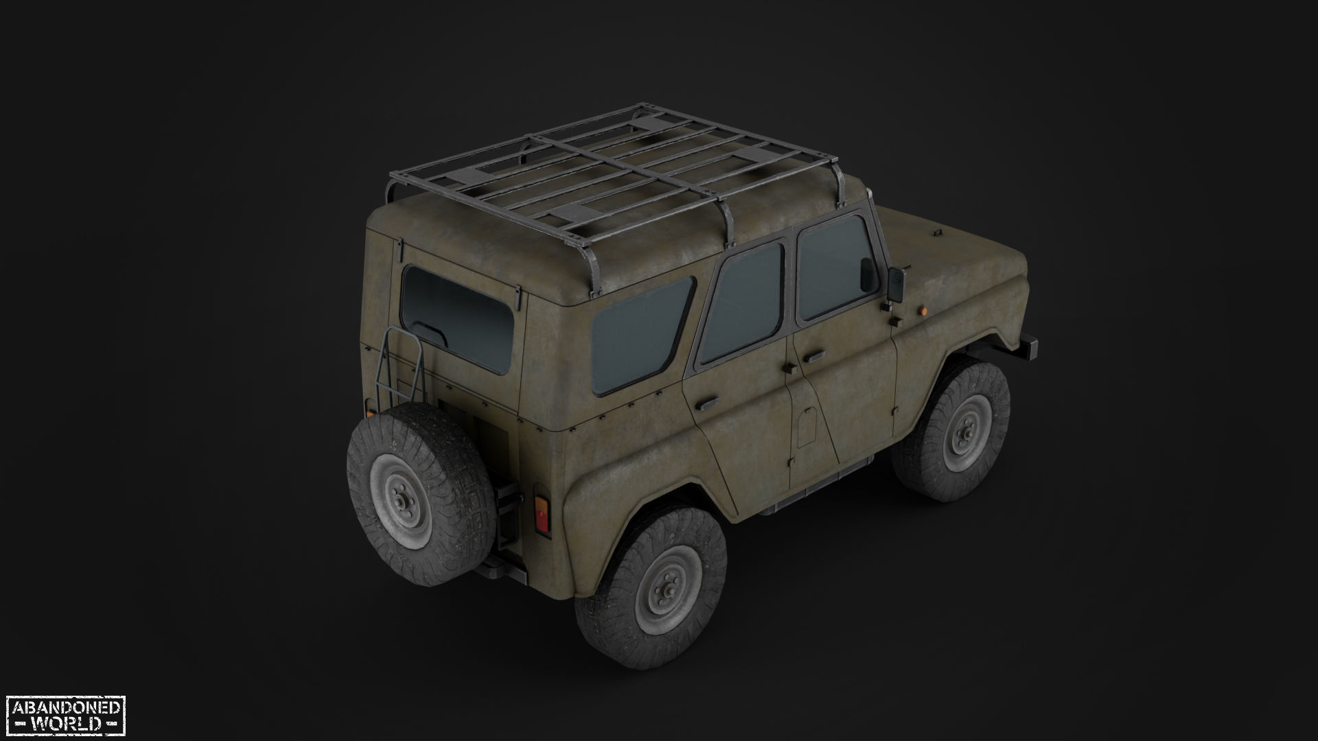 Modular Off-Road Vehicle Low-poly 3D model_18