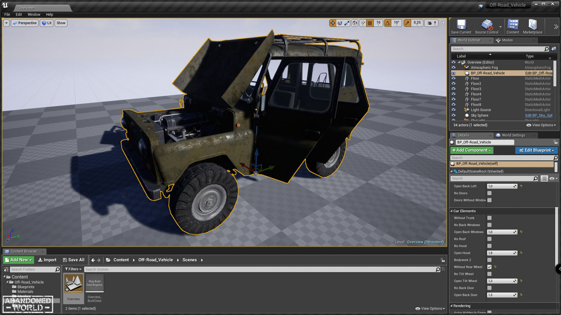 Modular Off-Road Vehicle Low-poly 3D model_30