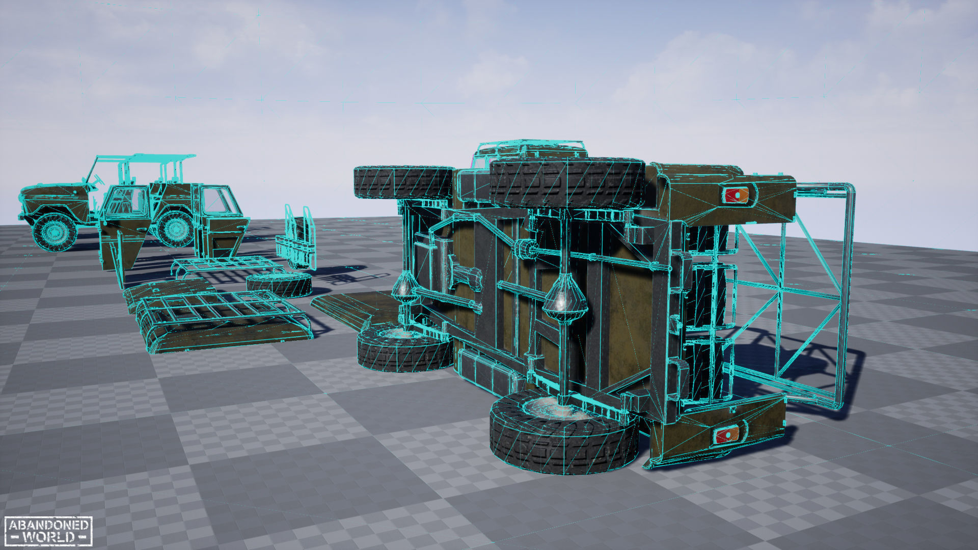 Modular Off-Road Vehicle Low-poly 3D model_37