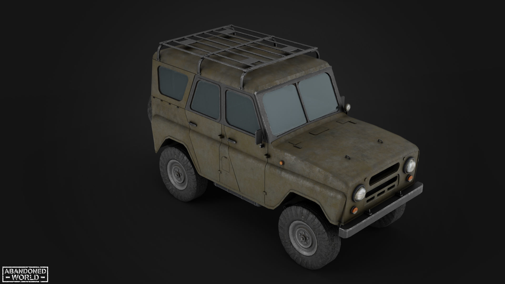 Modular Off-Road Vehicle Low-poly 3D model_20