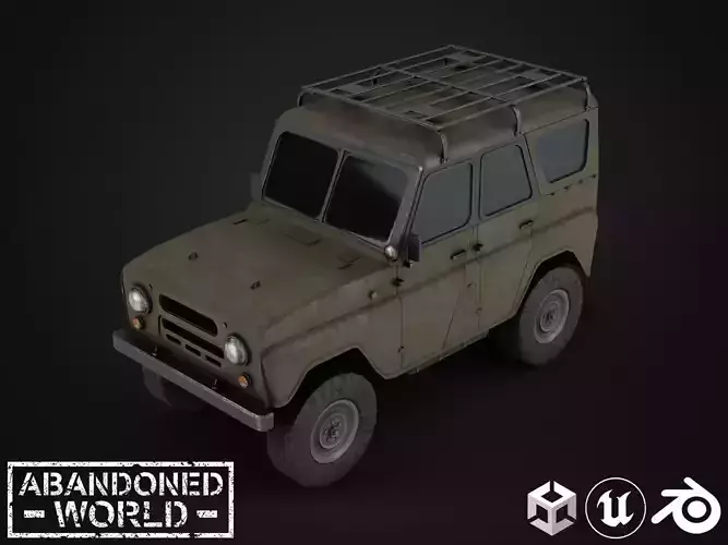 Modular Off-Road Vehicle Low-poly 3D model