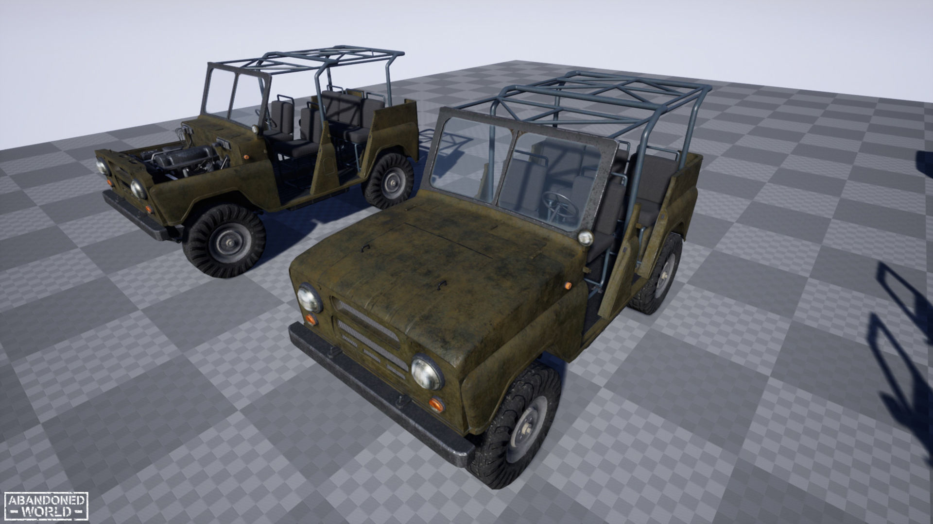 Modular Off-Road Vehicle Low-poly 3D model_34