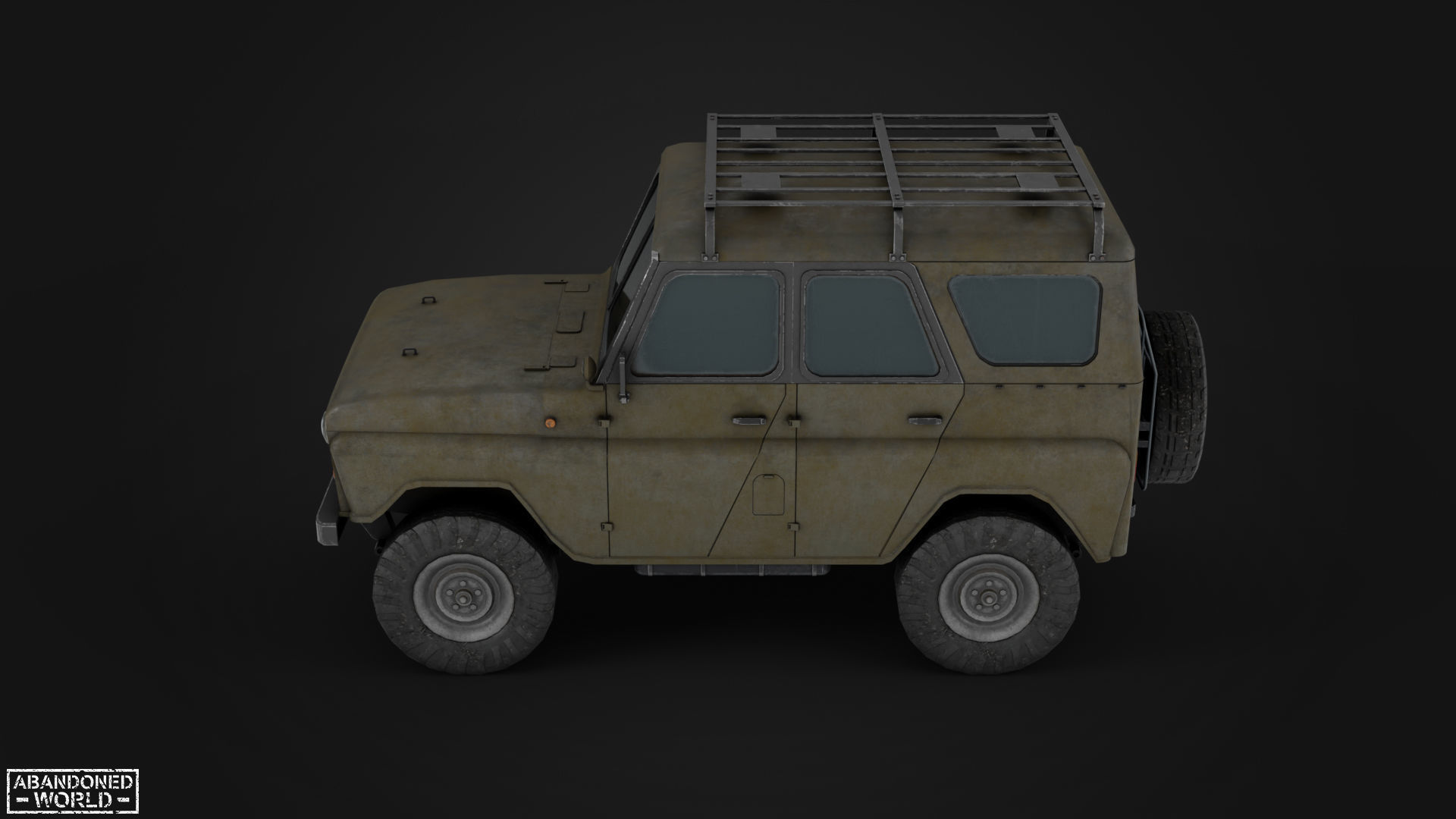 Modular Off-Road Vehicle Low-poly 3D model_15