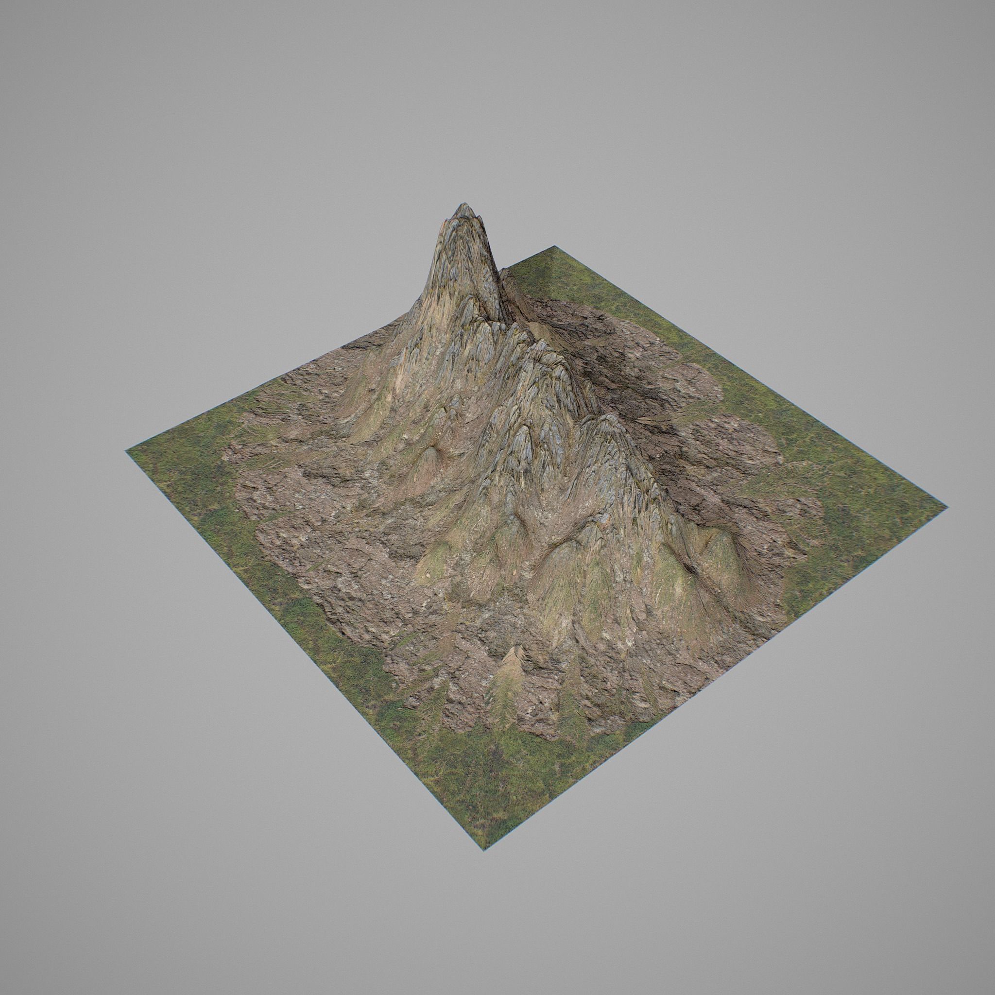 Mountains V3 Low-poly 3D model_8