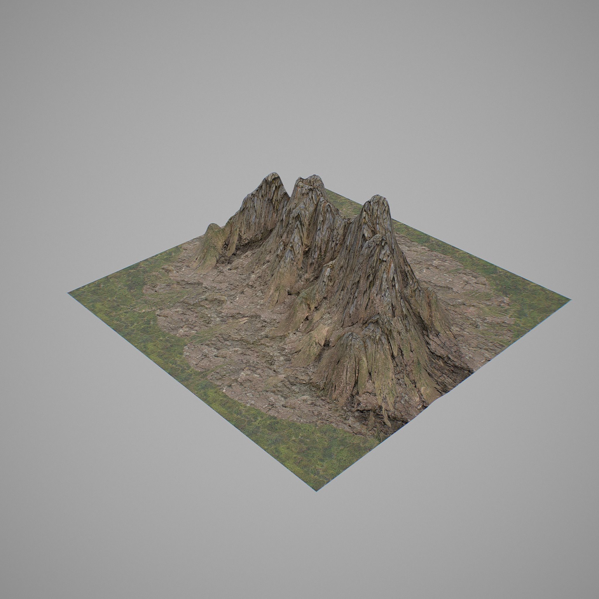 Mountains V3 Low-poly 3D model_7