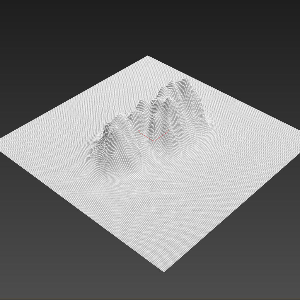 Mountains V4 Low-poly 3D model_4
