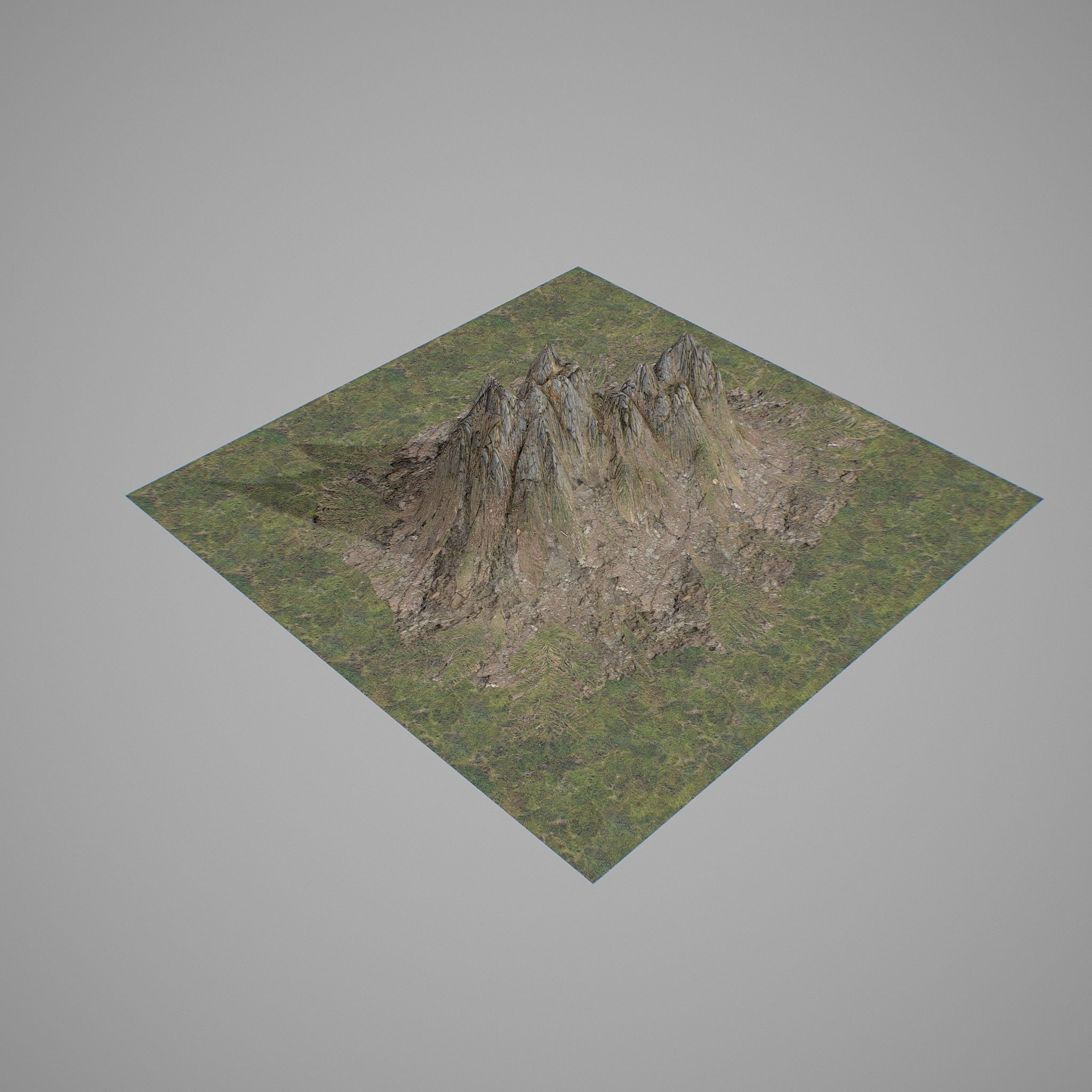 Mountains V4 Low-poly 3D model_9