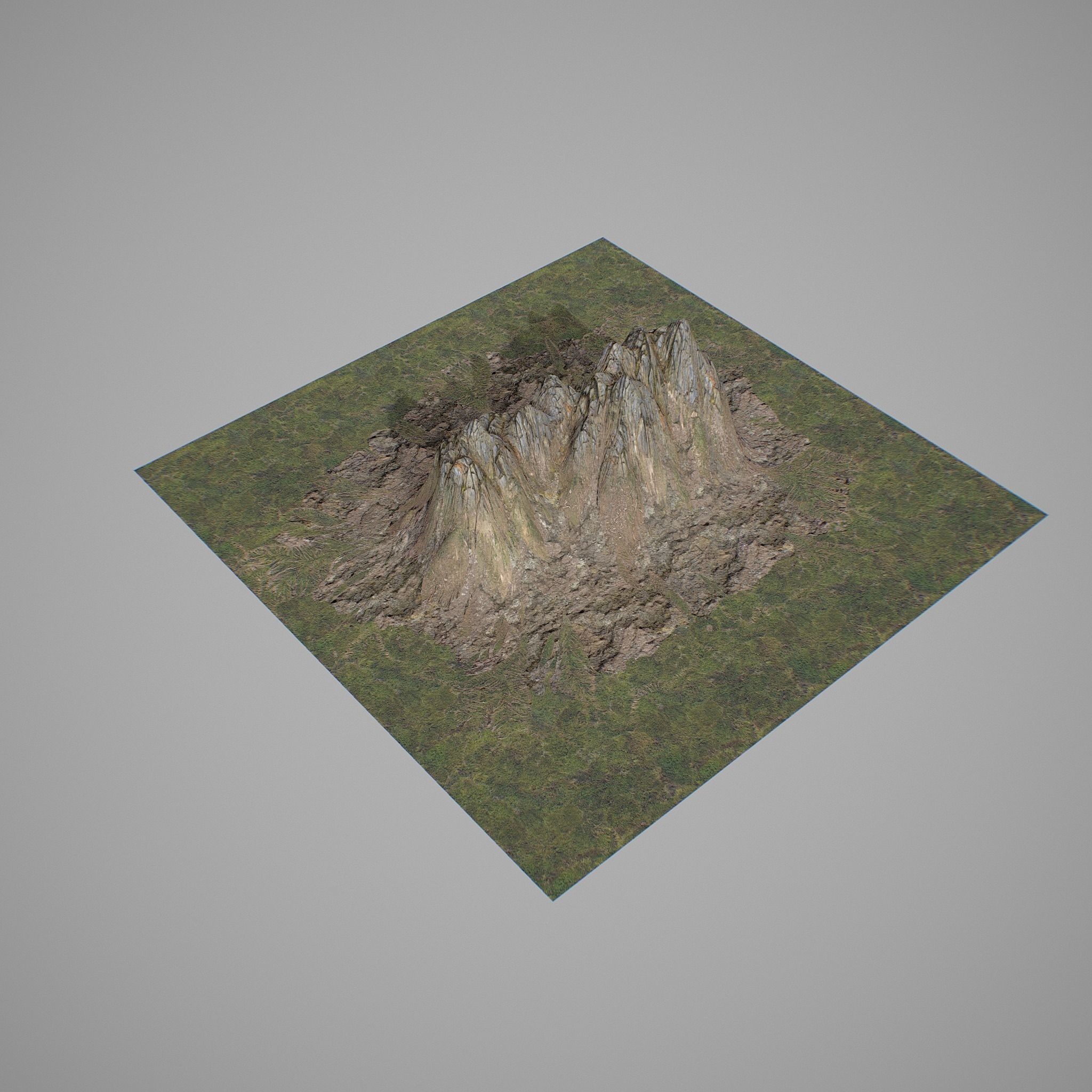 Mountains V4 Low-poly 3D model_8
