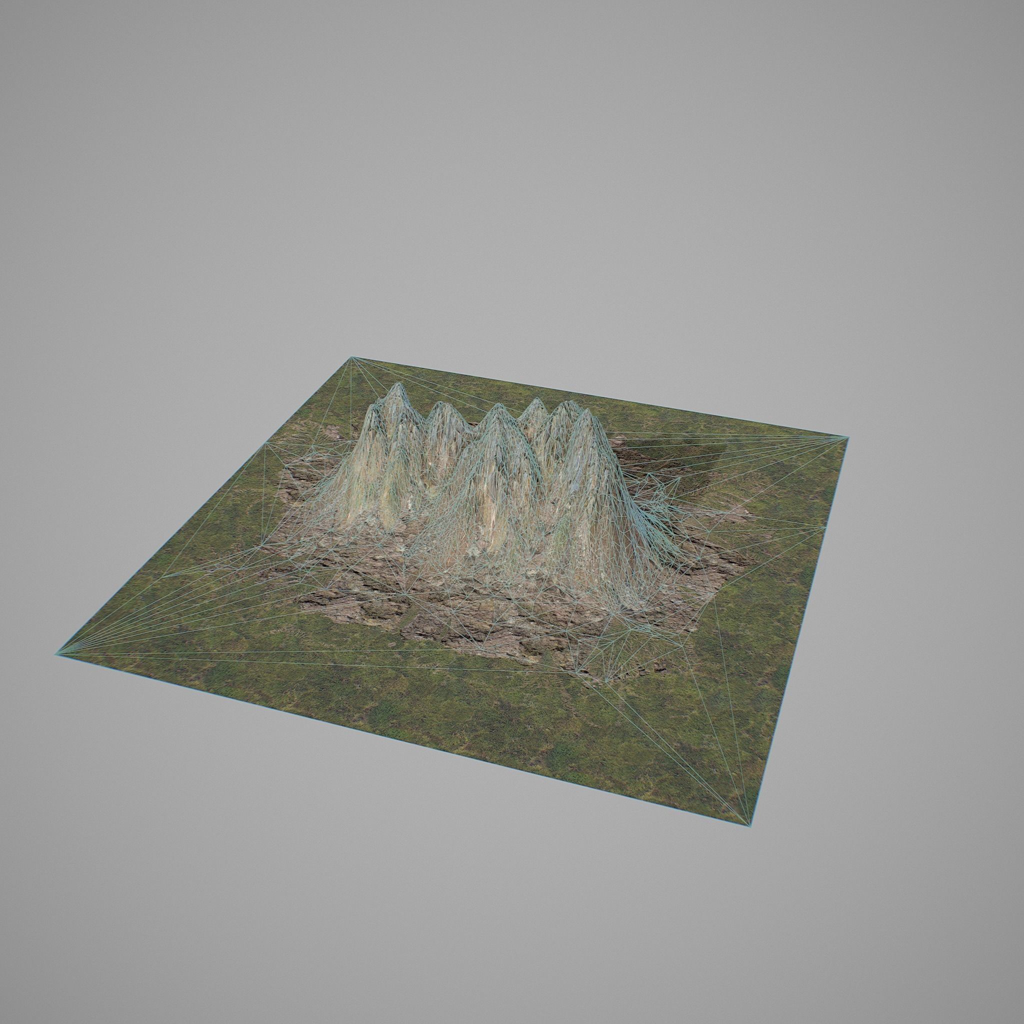 Mountains V4 Low-poly 3D model_7