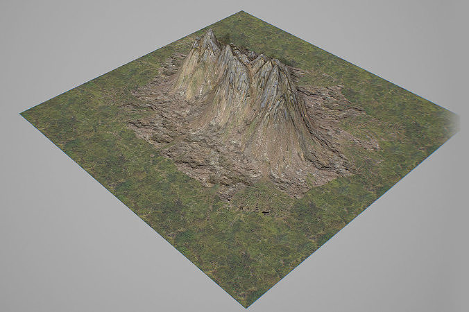 Mountains V4 Low-poly 3D model