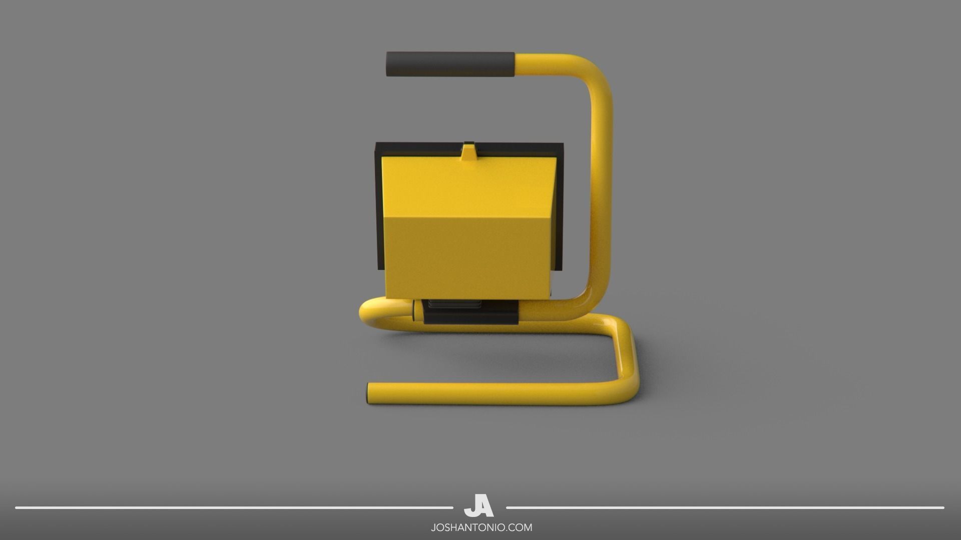 Small Halogen Work Light 3D Model 3D model_5