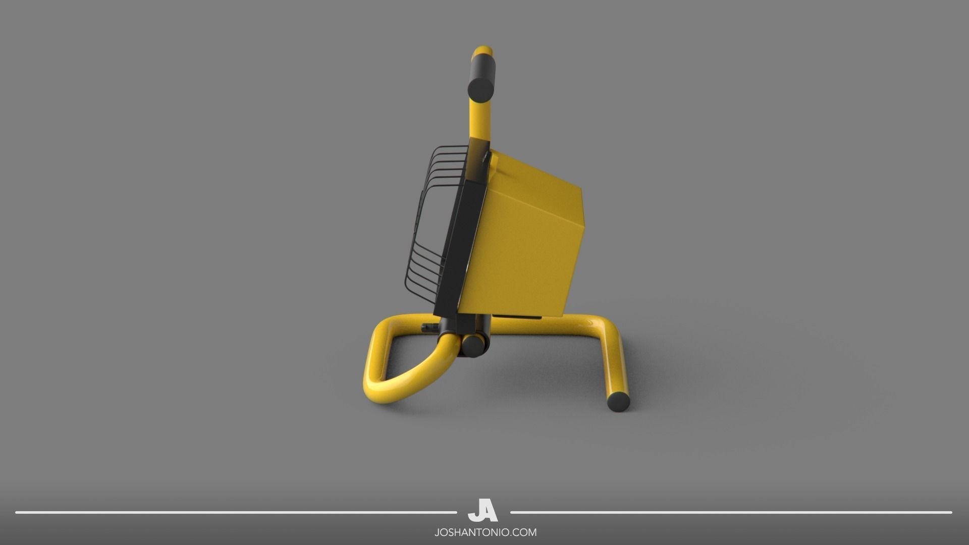 Small Halogen Work Light 3D Model 3D model_7