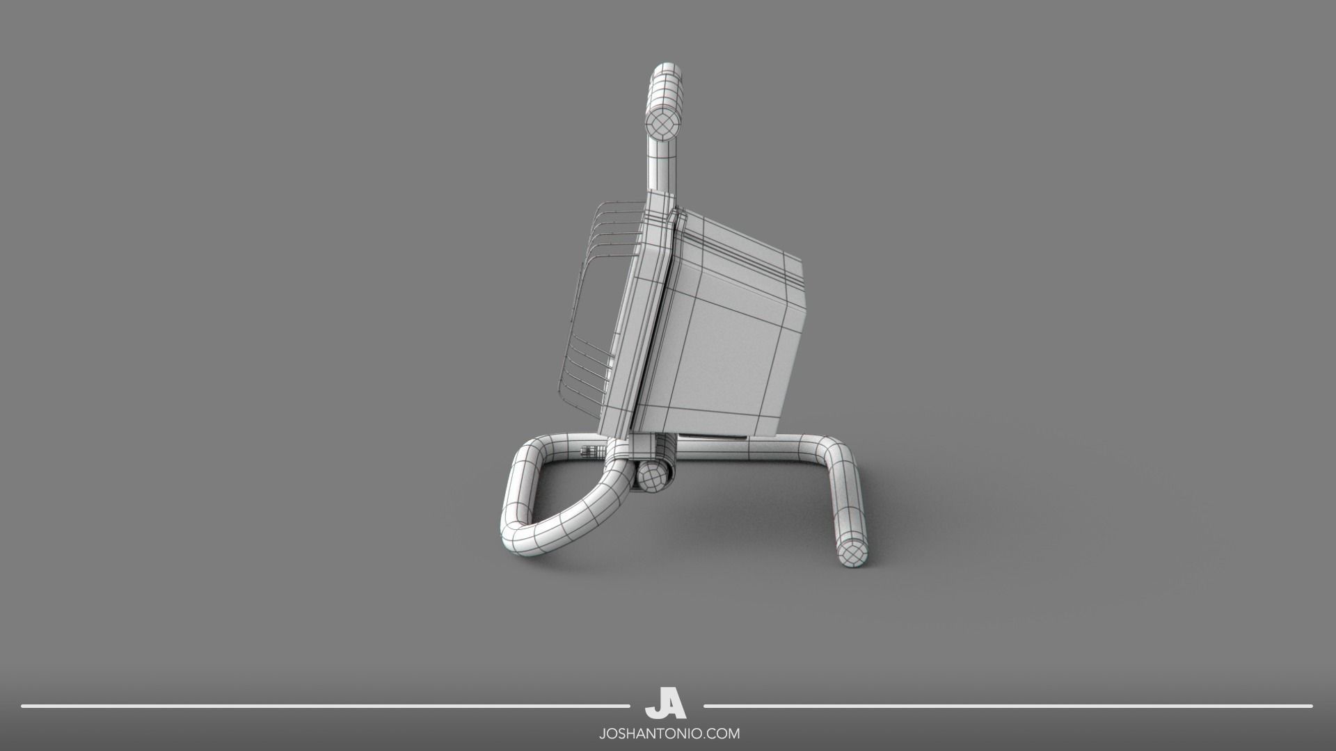 Small Halogen Work Light 3D Model 3D model_8