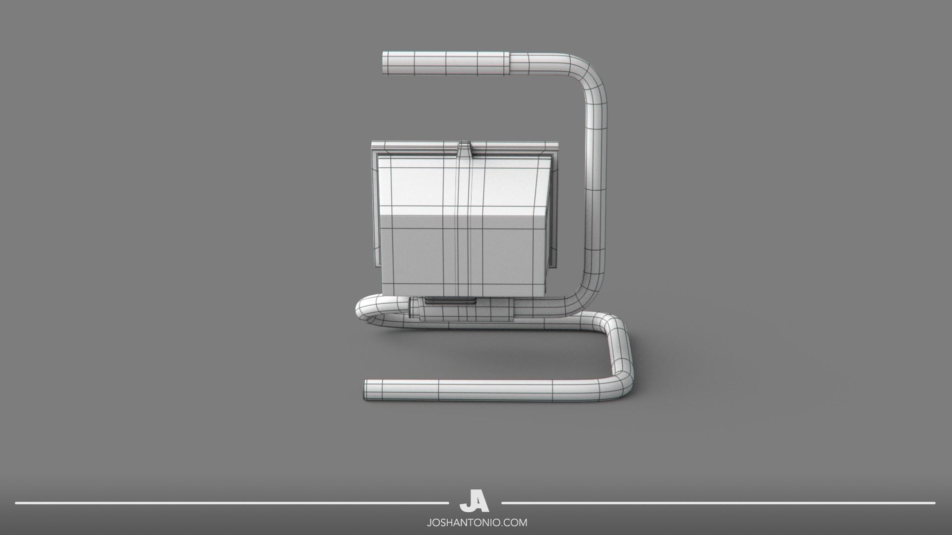 Small Halogen Work Light 3D Model 3D model_6