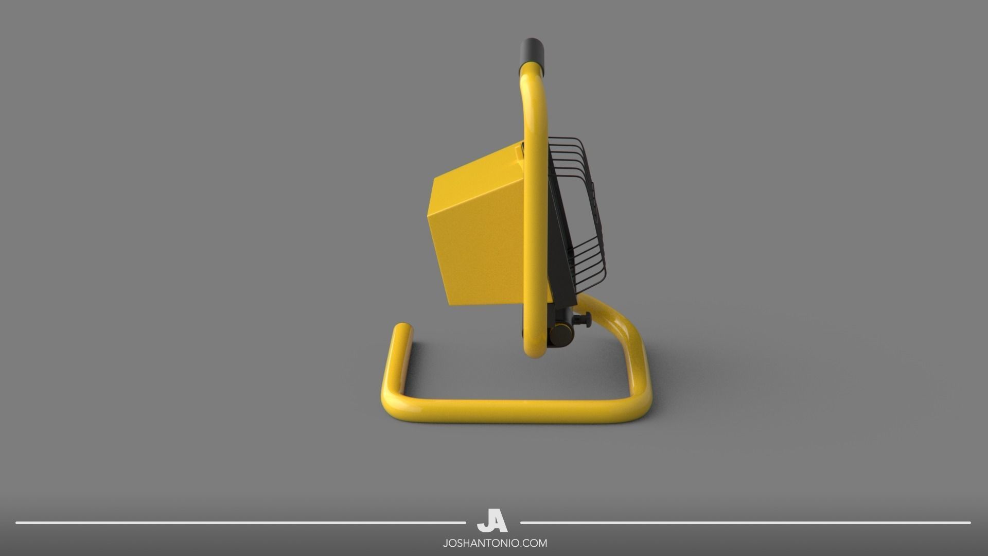 Small Halogen Work Light 3D Model 3D model_3