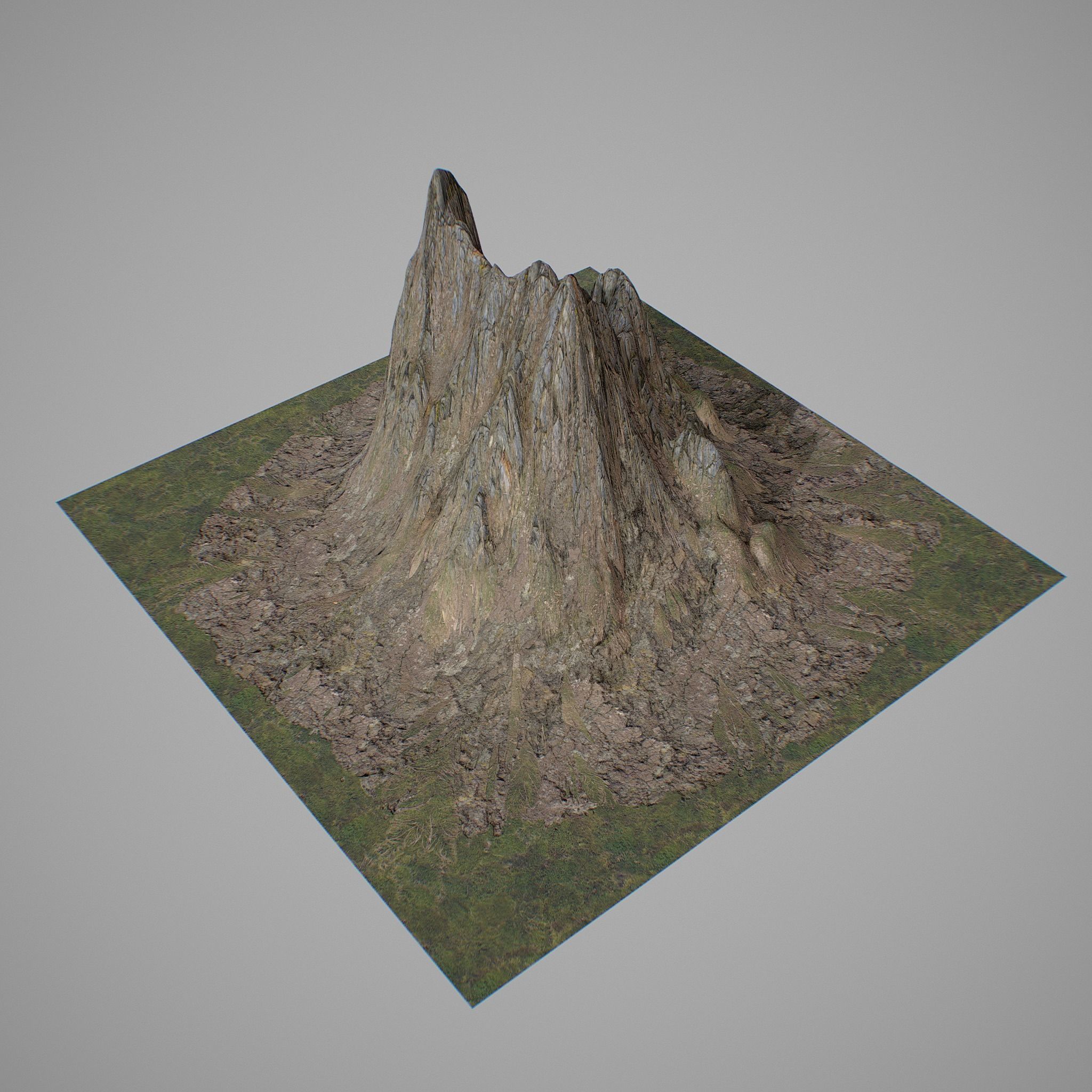 Mountains Kitbash Low-poly 3D model_29