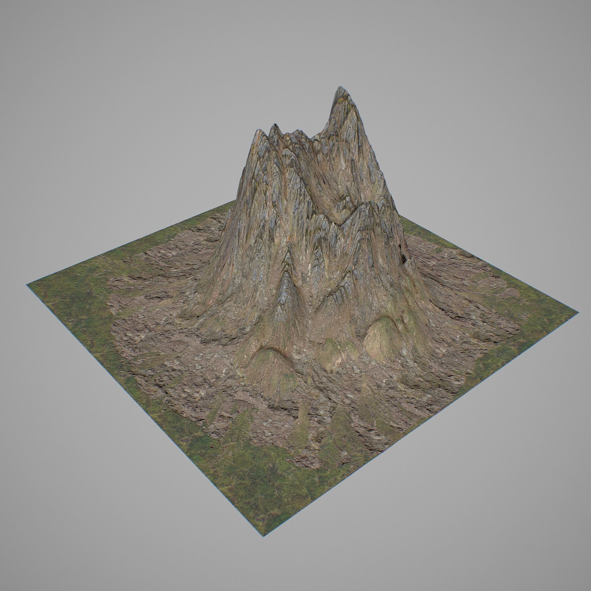 Mountains Kitbash Low-poly 3D model_17