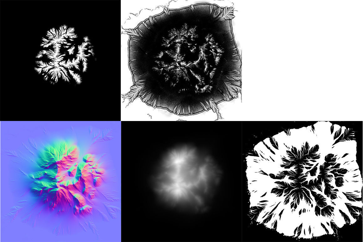 Mountains Kitbash Low-poly 3D model_13
