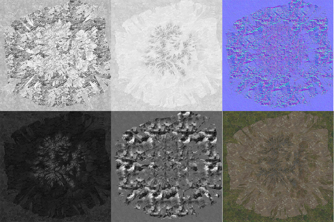 Mountains Kitbash Low-poly 3D model_9