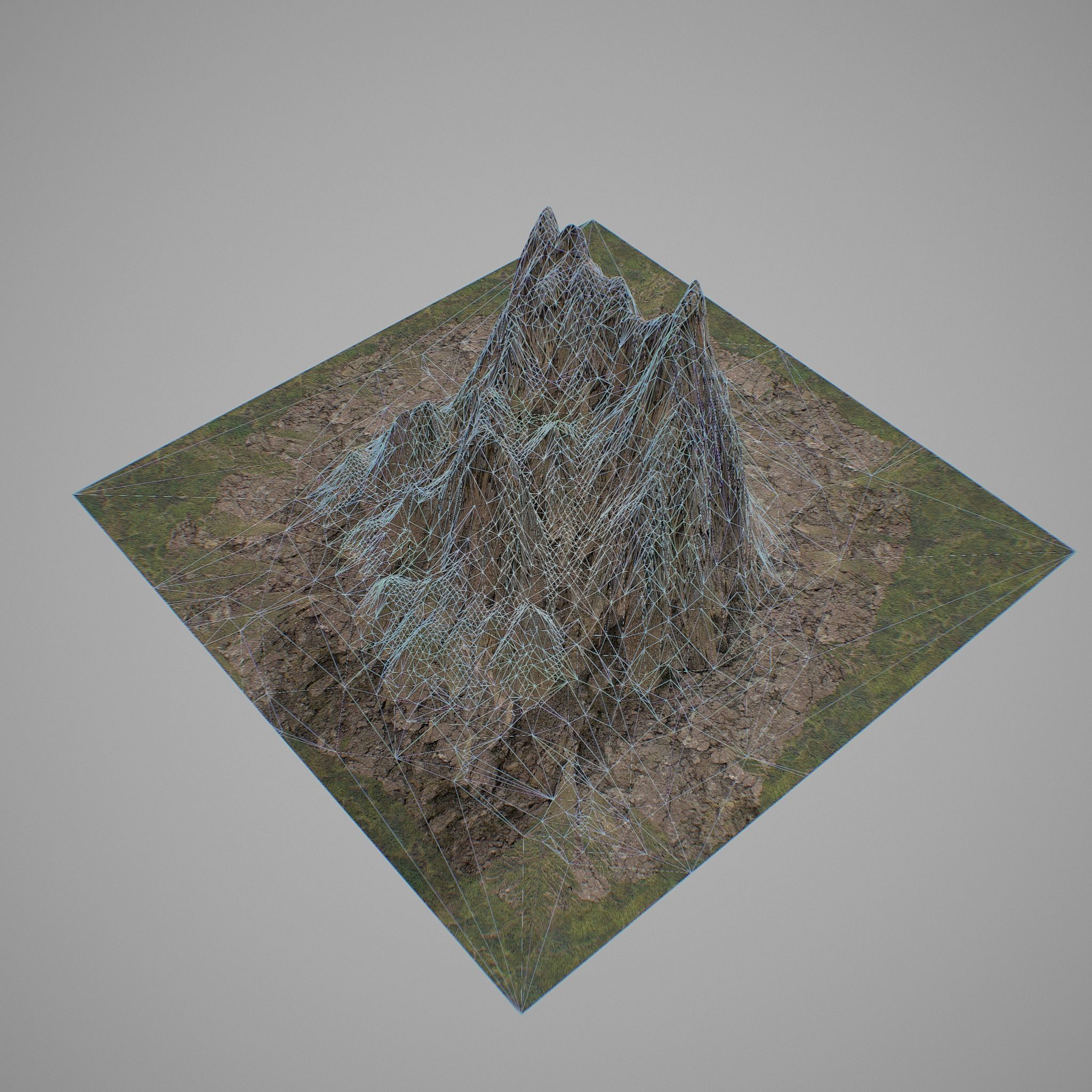 Mountains Kitbash Low-poly 3D model_37