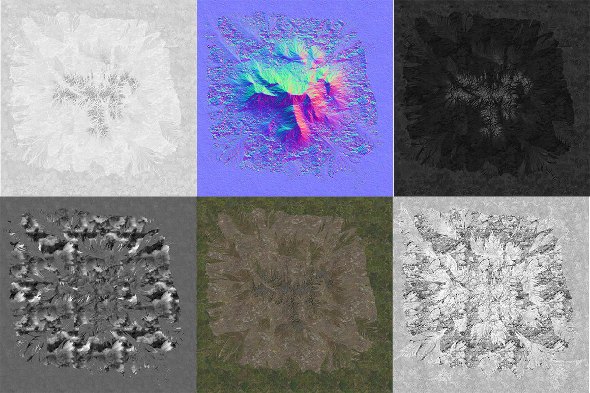 Mountains Kitbash Low-poly 3D model_8