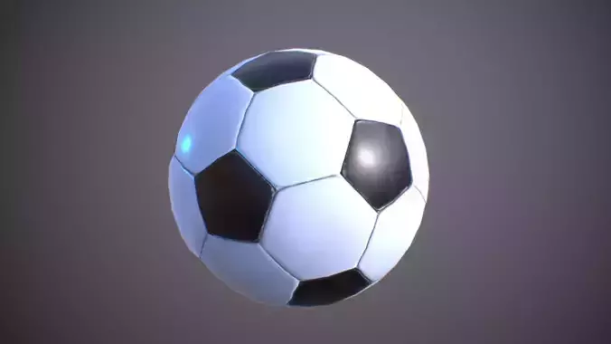 Football Soccerball game-ready low poly high poly model