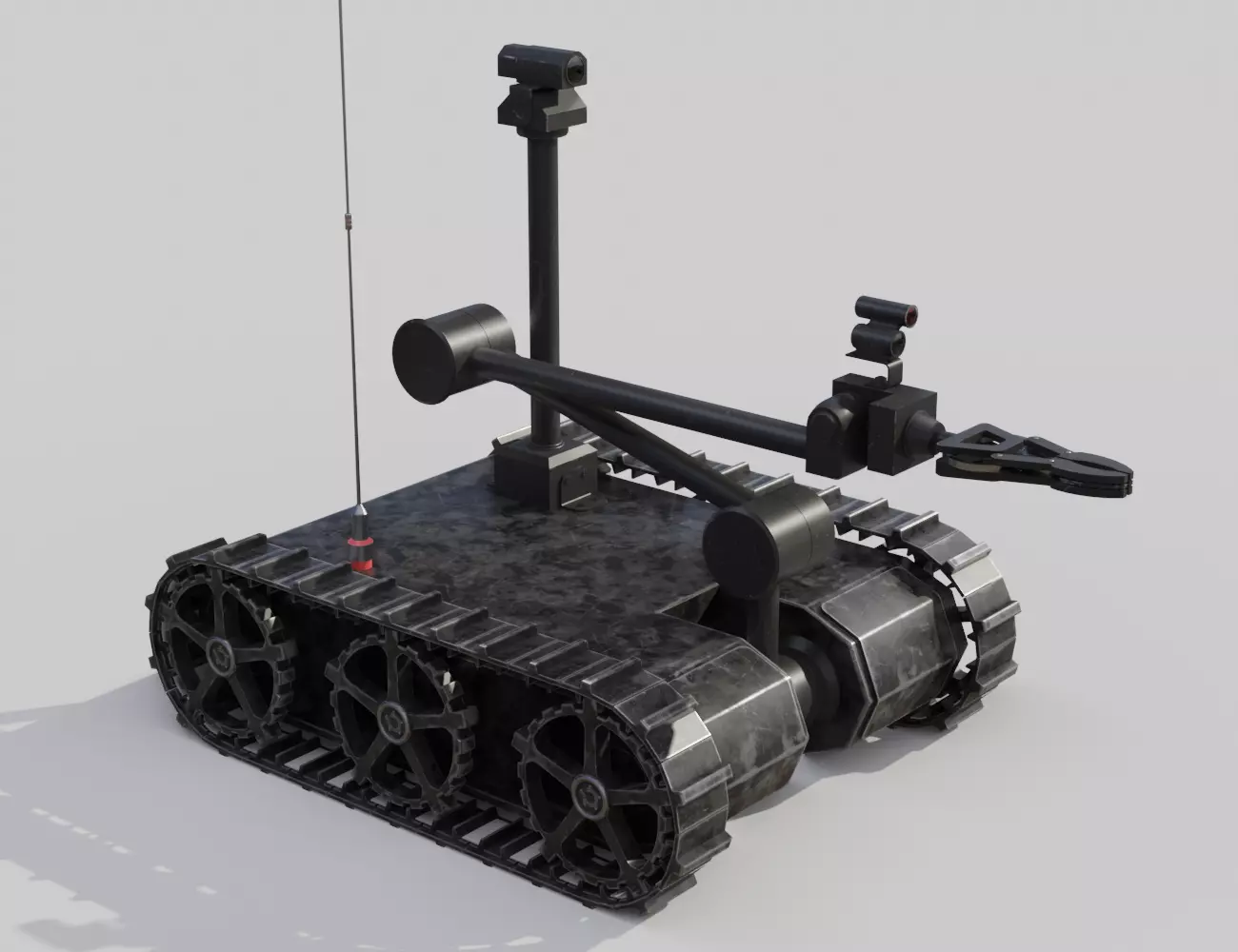 Bomb disposal EOD wheelbarrow robot 3D model_0