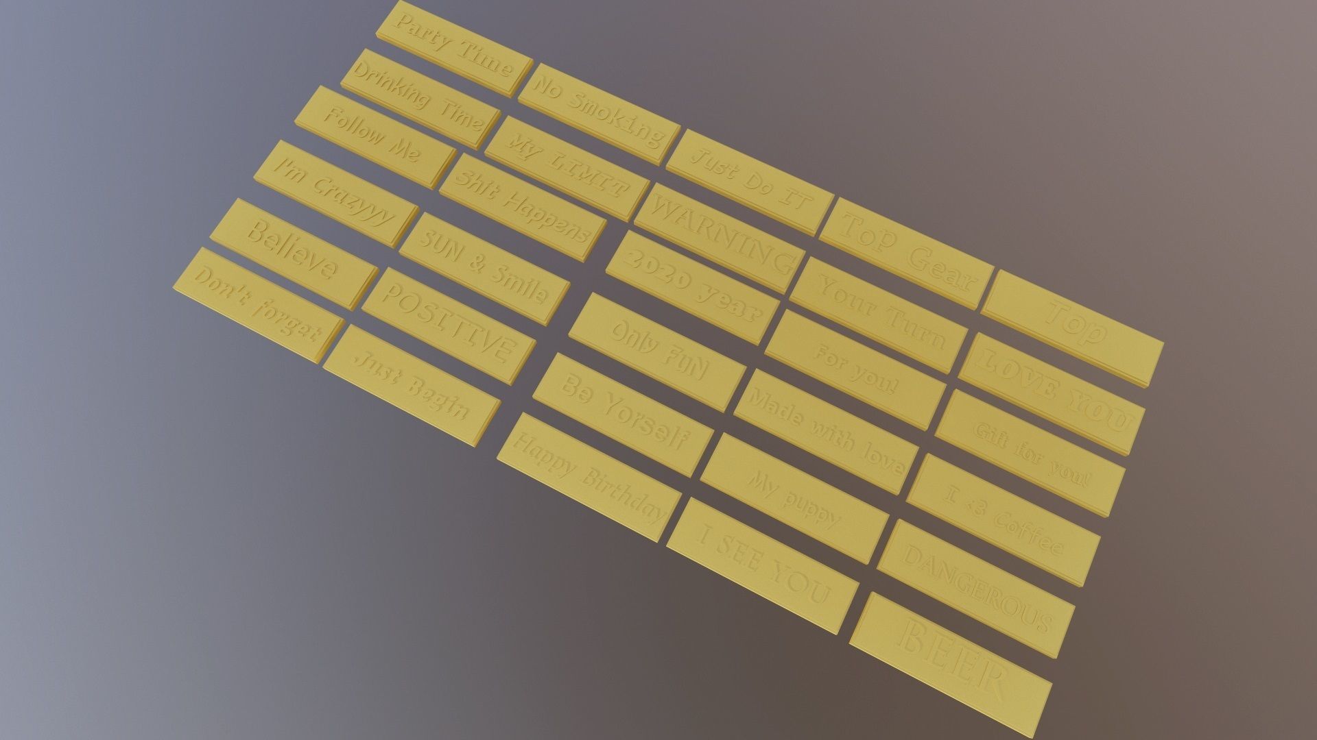 30 labels  3D print model_1