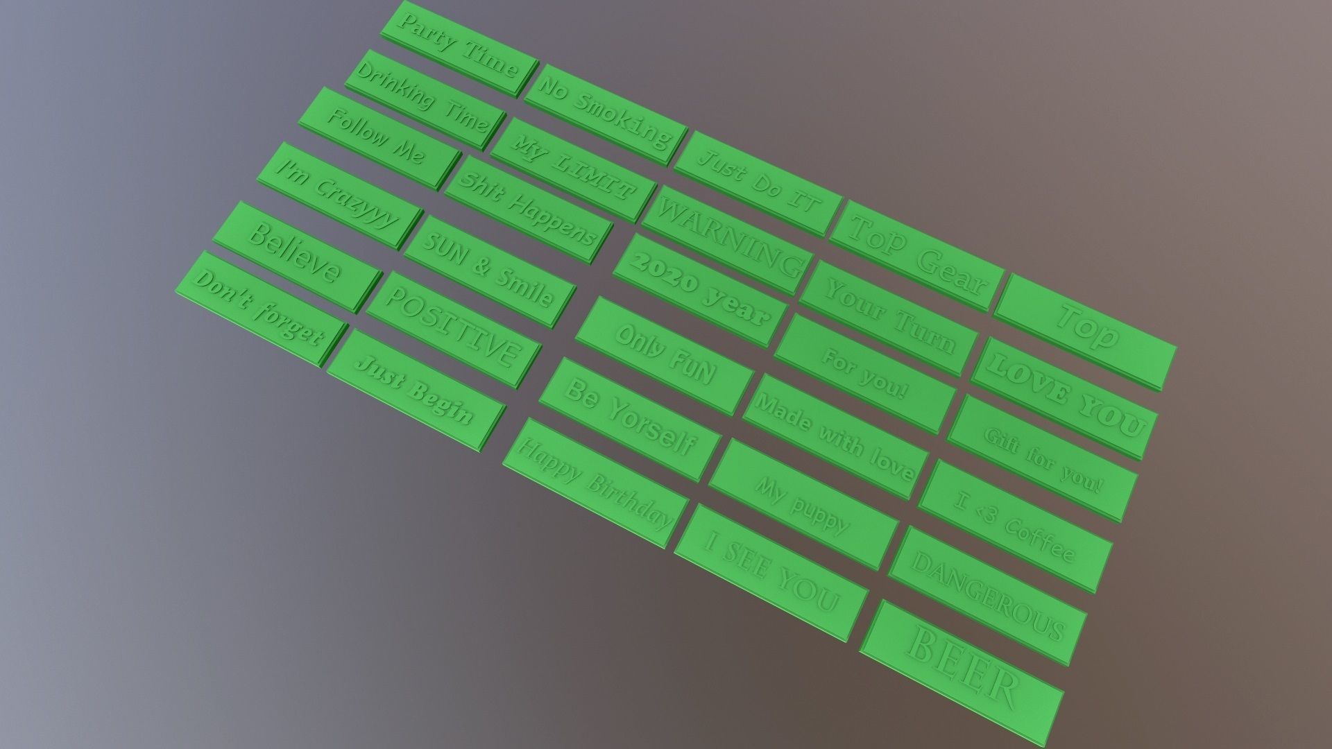 30 labels  3D print model_2