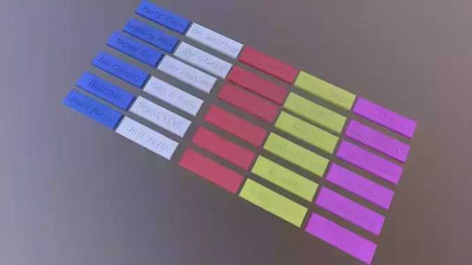 30 labels  3D print model