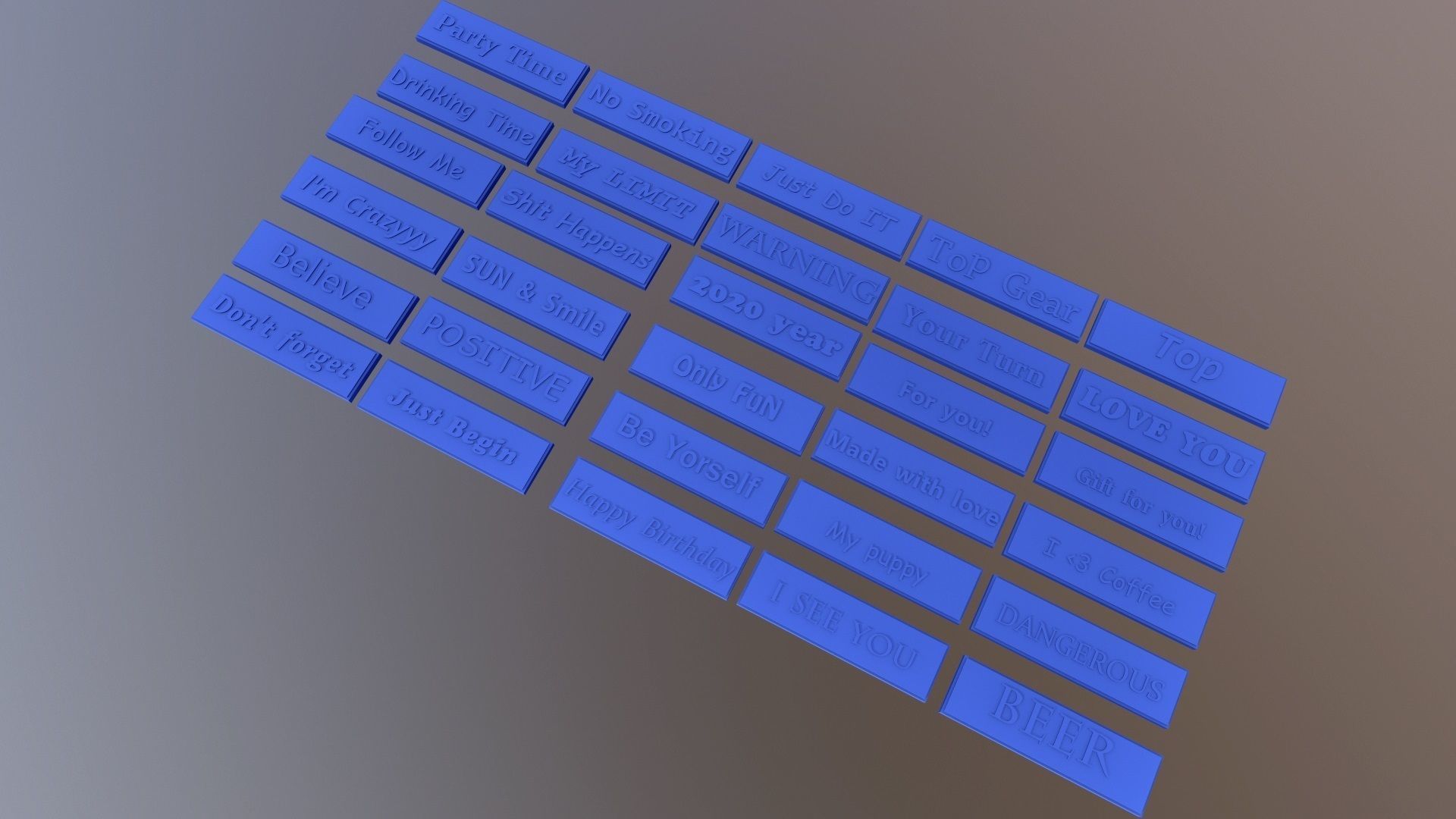 30 labels  3D print model_3