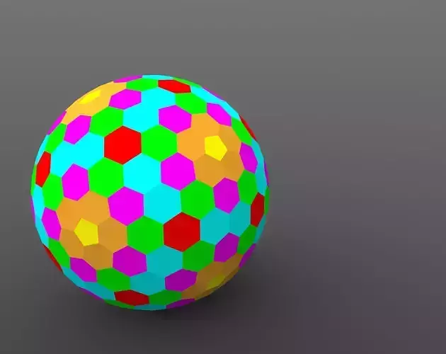 Goldberg polyhedron 3D print model