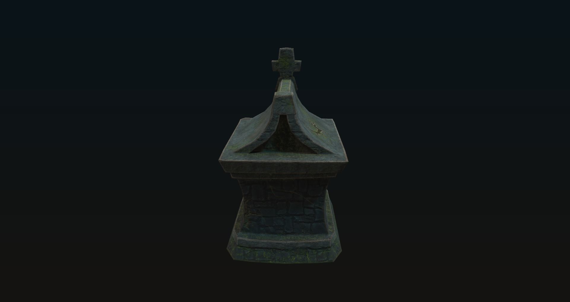 Cartoon Stylized low poly Chapel Game Asset Low-poly 3D model_2