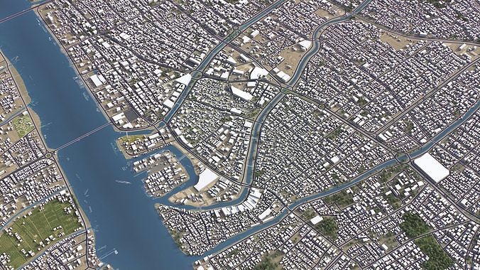 Basra - 3D City Model Low-poly 3D model 5