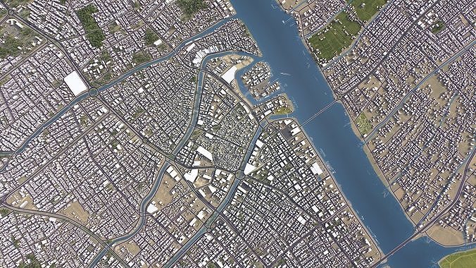 Basra - 3D City Model Low-poly 3D model 6