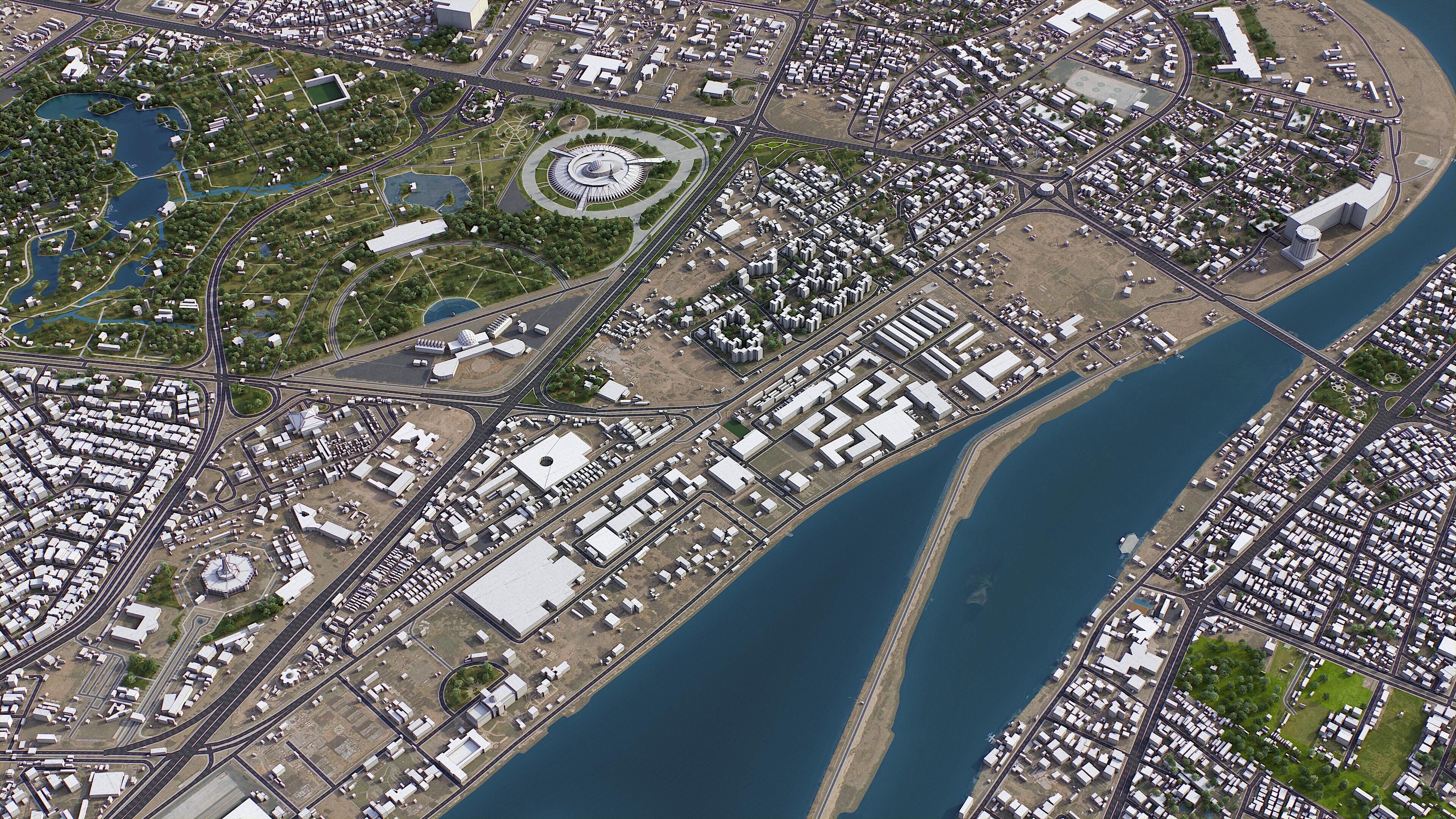 Baghdad - 3D City Model Low-poly 3D model_6