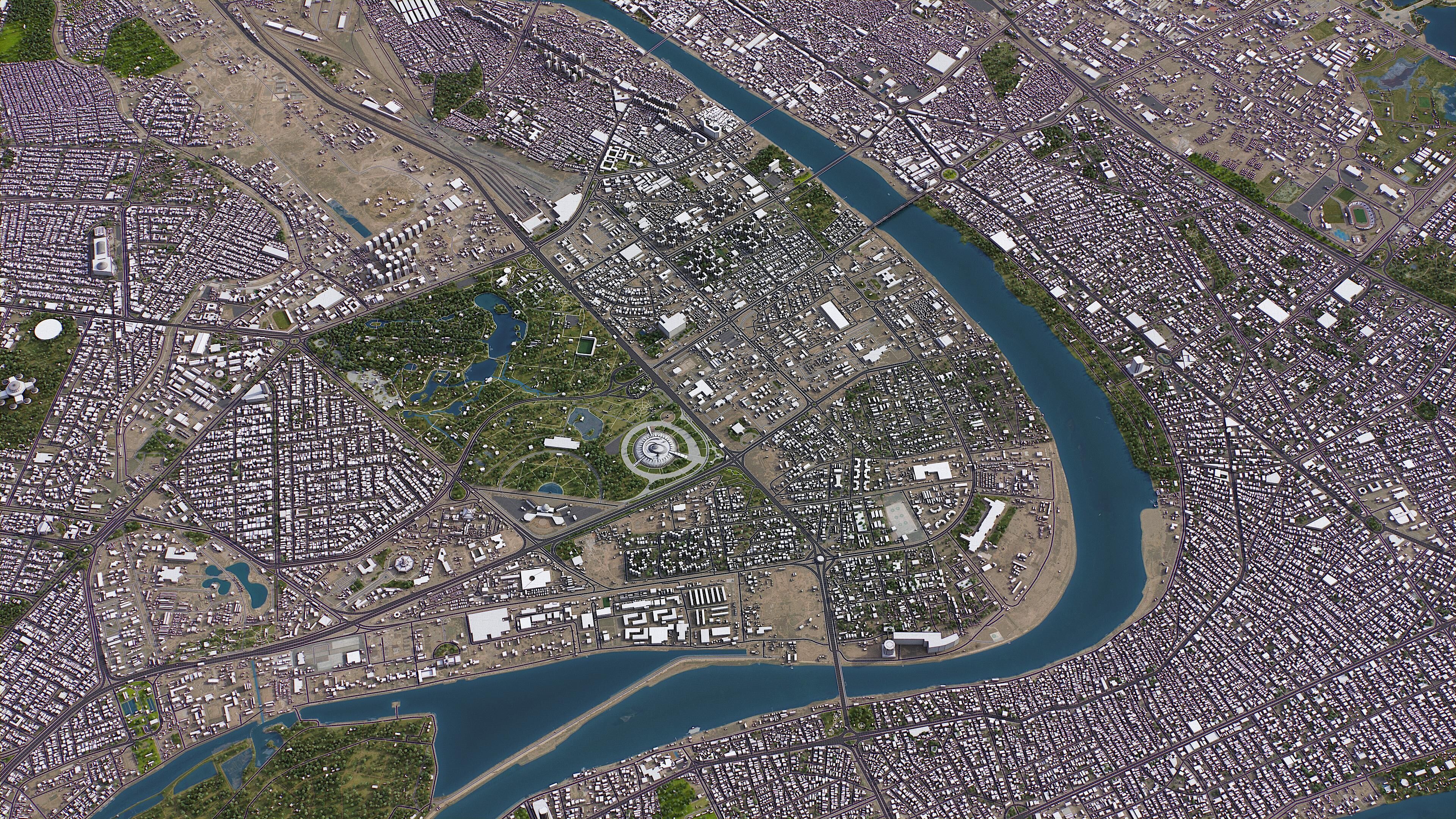Baghdad - 3D City Model Low-poly 3D model_12