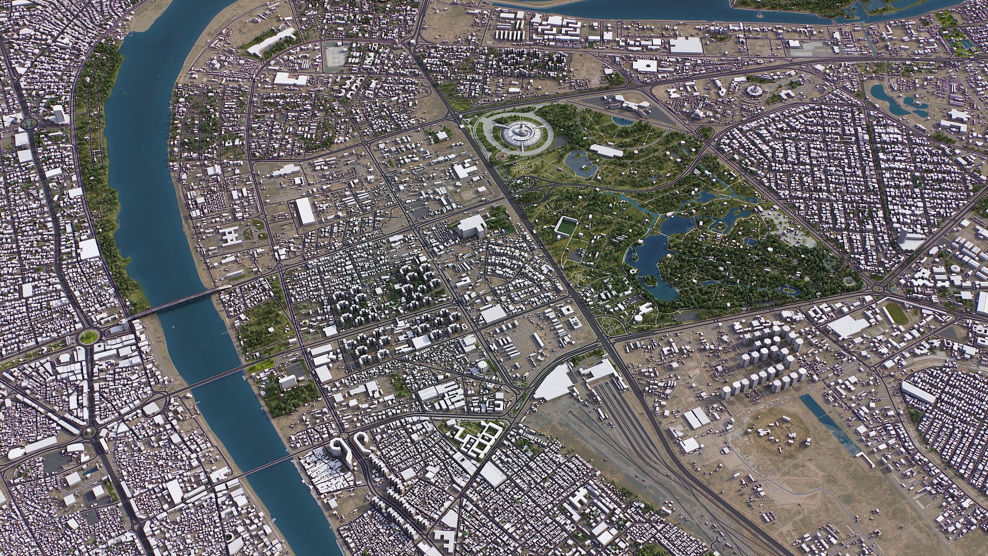 Baghdad - 3D City Model Low-poly 3D model_4